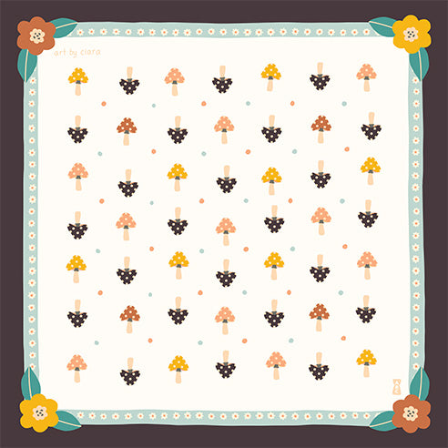 Brown Mushroom Bandana