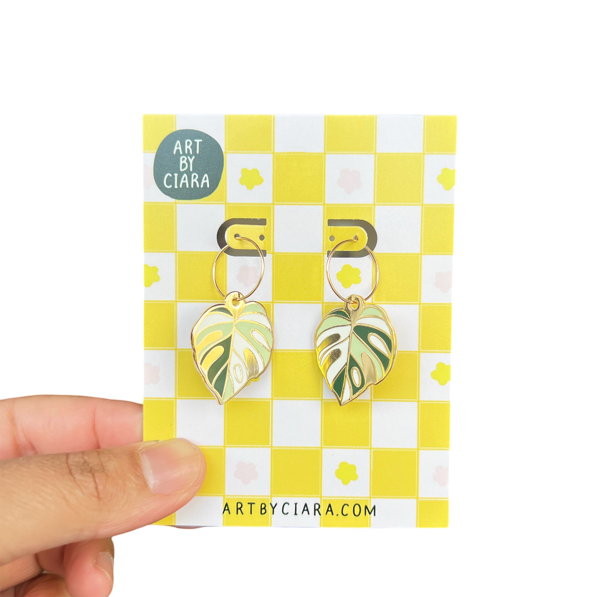 Monstera Earrings