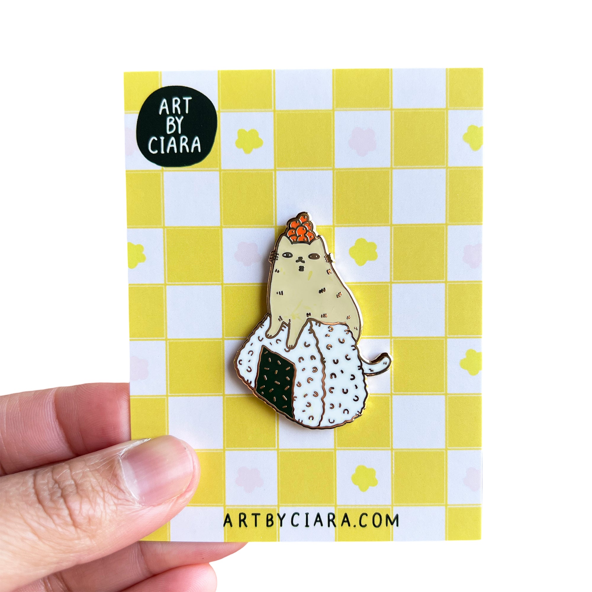 Onigiri Kitty Enamel Pin