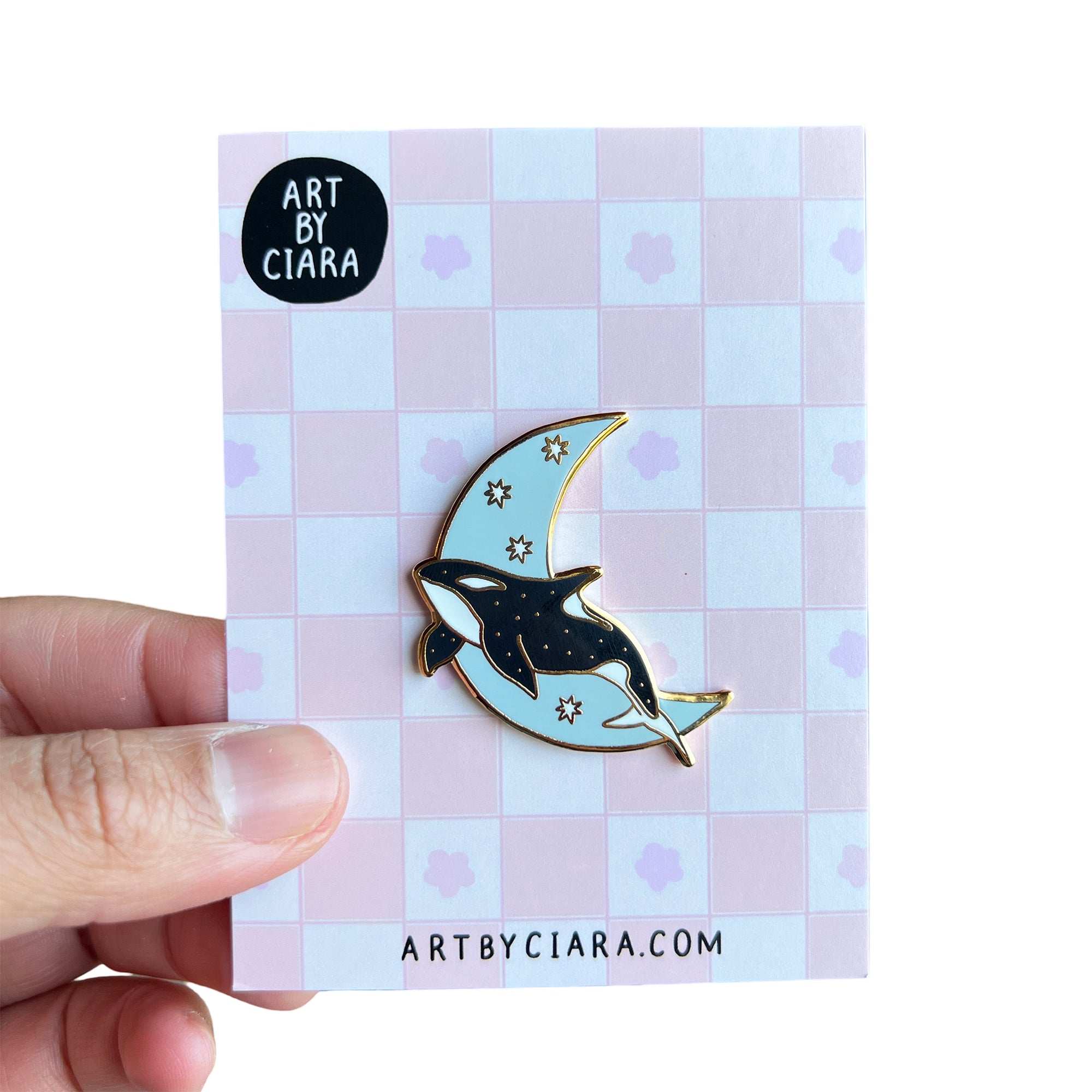 Celestial Orca Enamel Pin