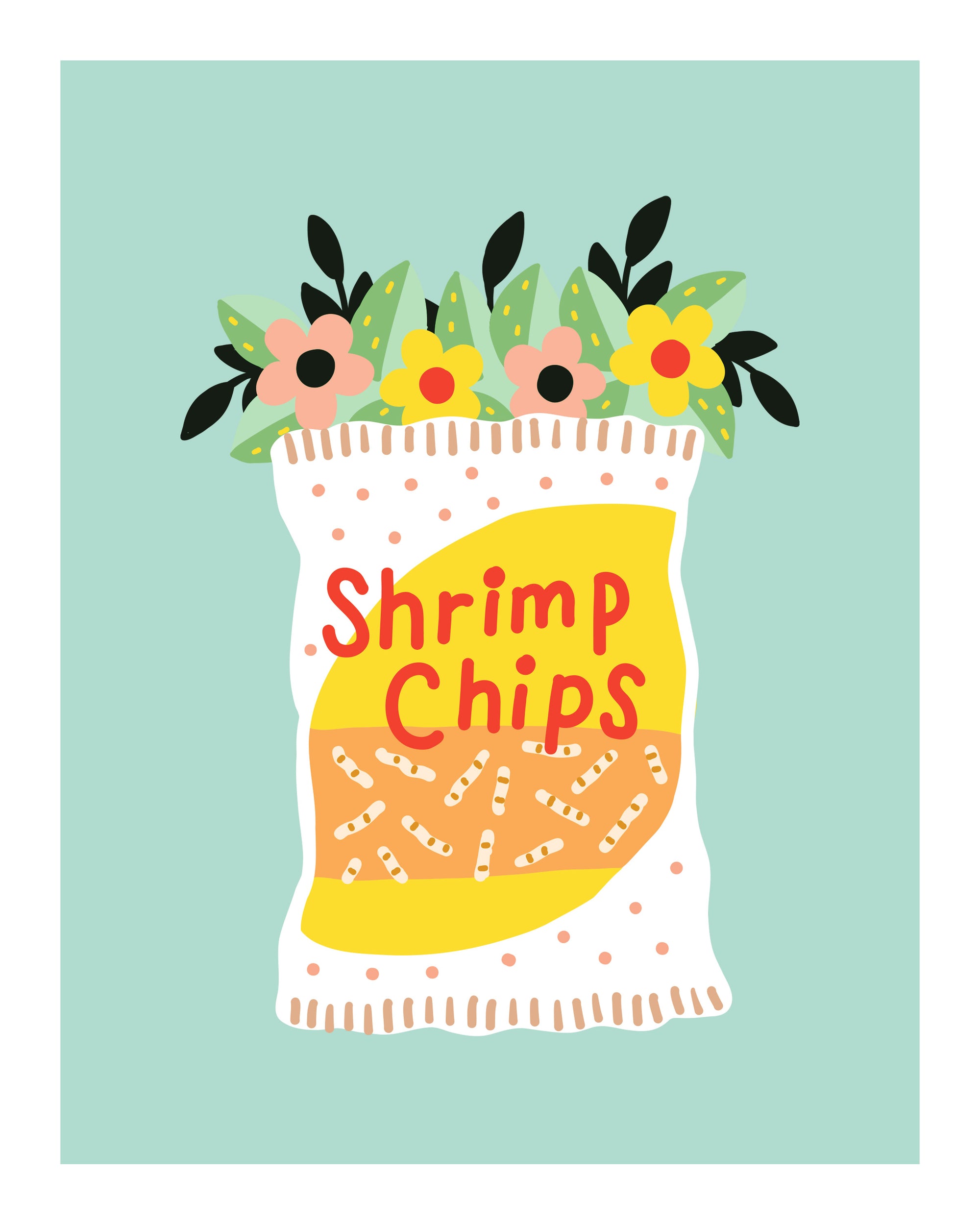 Shrimp Chips Art Print
