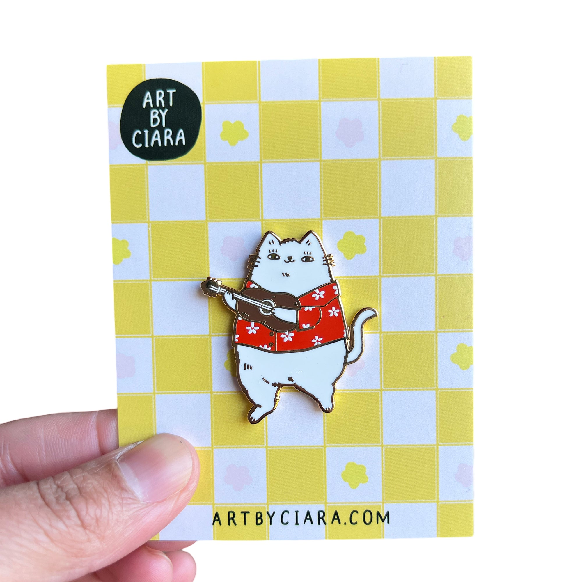 Ukulele Kitty Enamel Pin