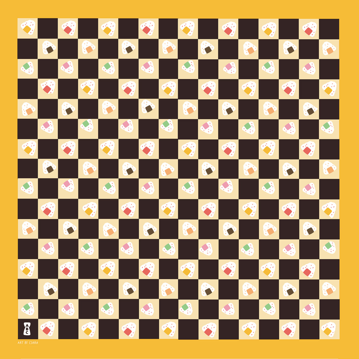 Mustard+Brown Onigiri Bandana