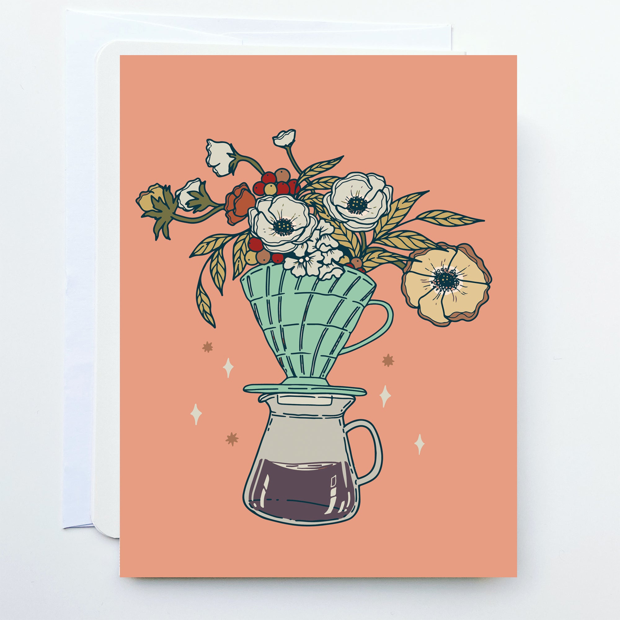 Pour Over Greeting Card