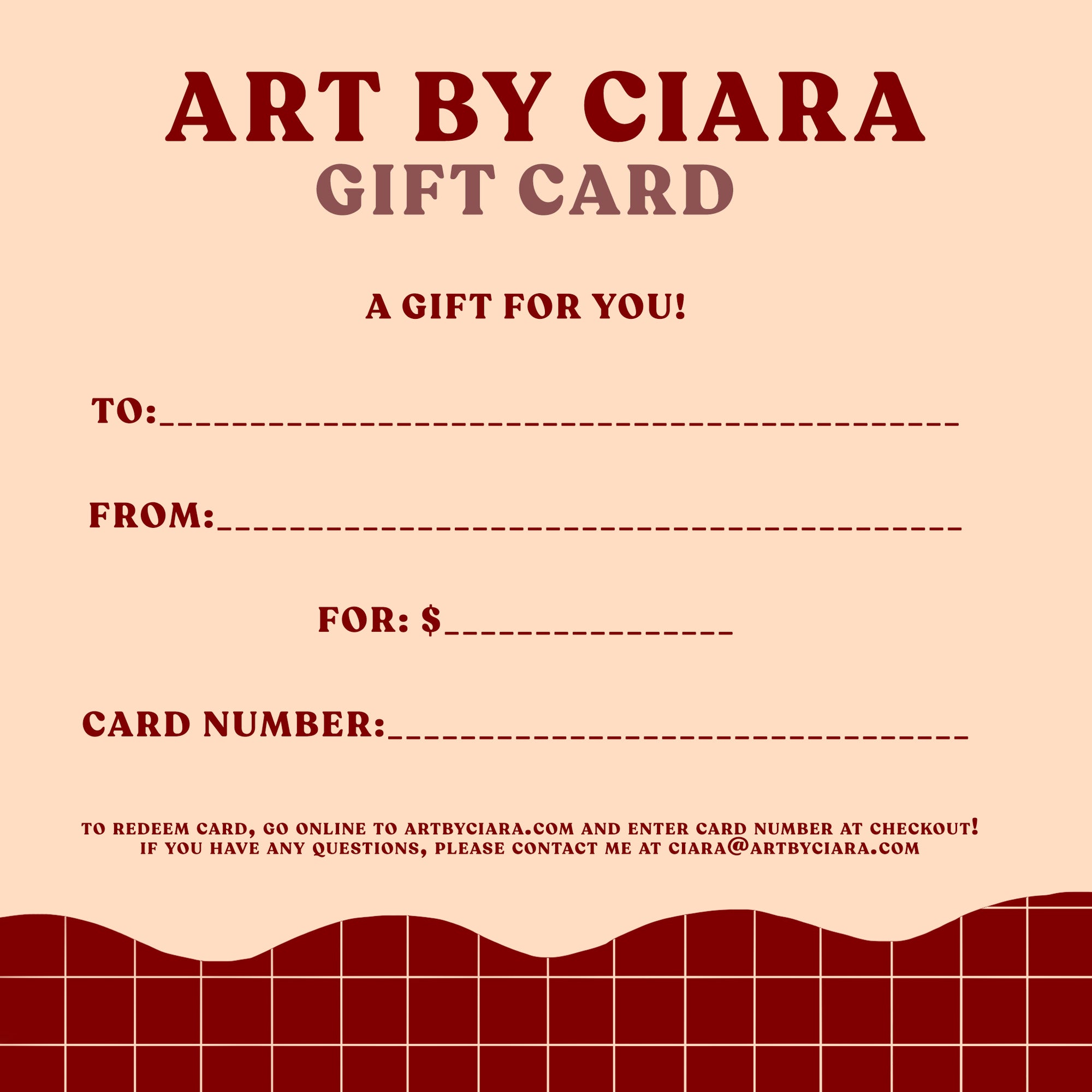 Art By Ciara Gift Card